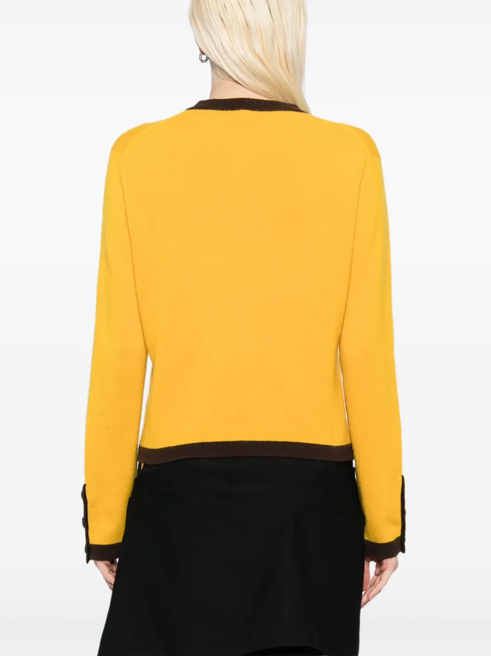 Pre-owned Chanel 1996 Cardigan In Yellow