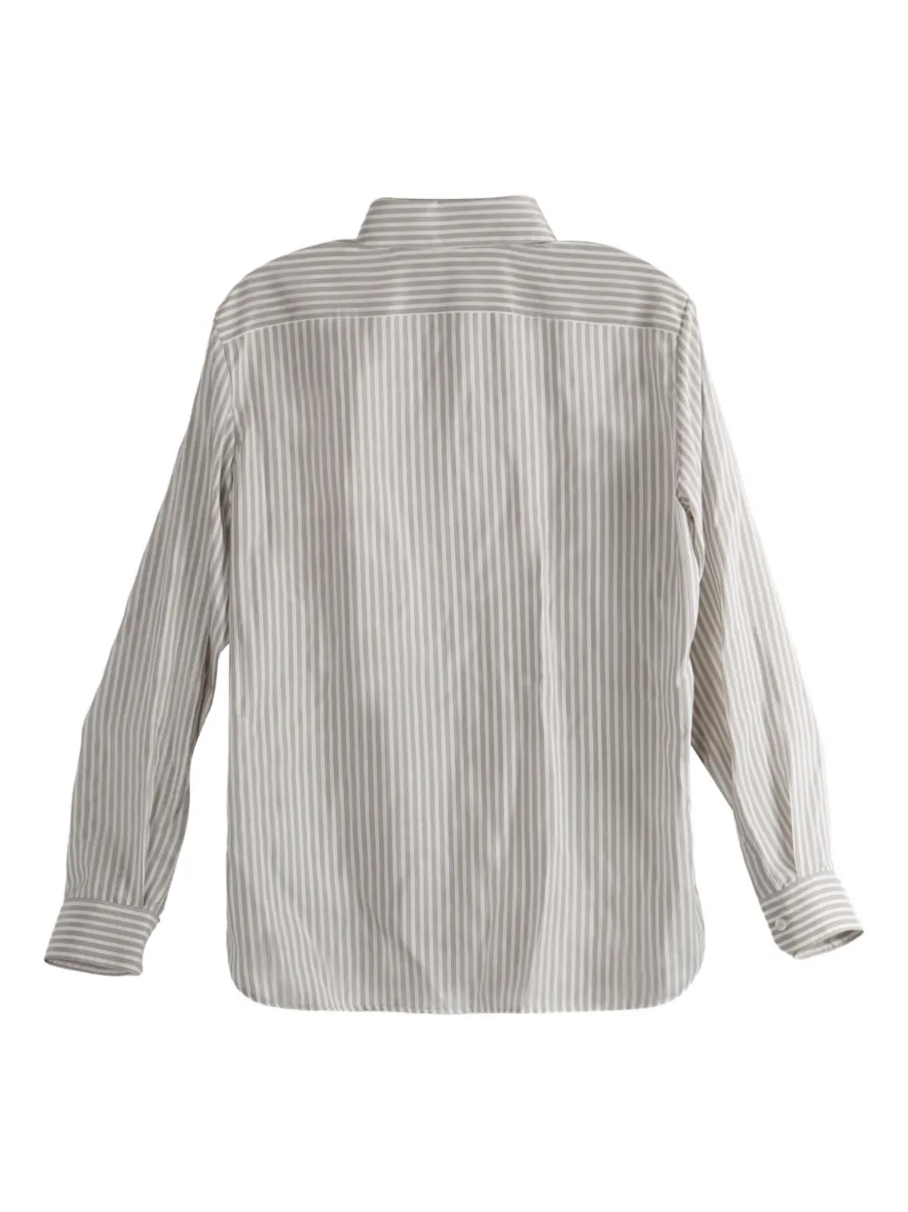 The Row striped silk shirt Grijs