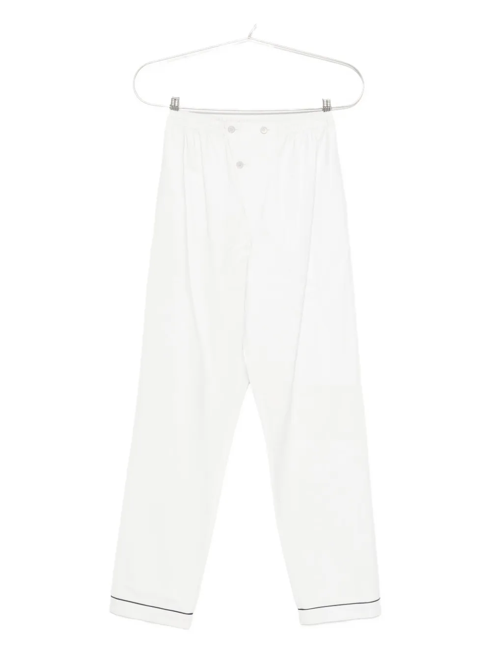 Prada button-fastening cupro trousers - Bianco