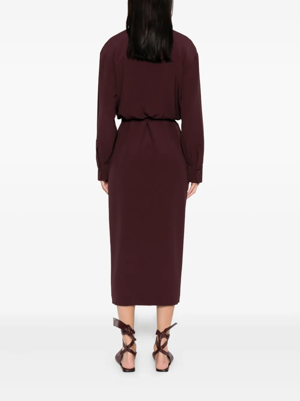 Brunello Cucinelli embellished wrap dress Rood