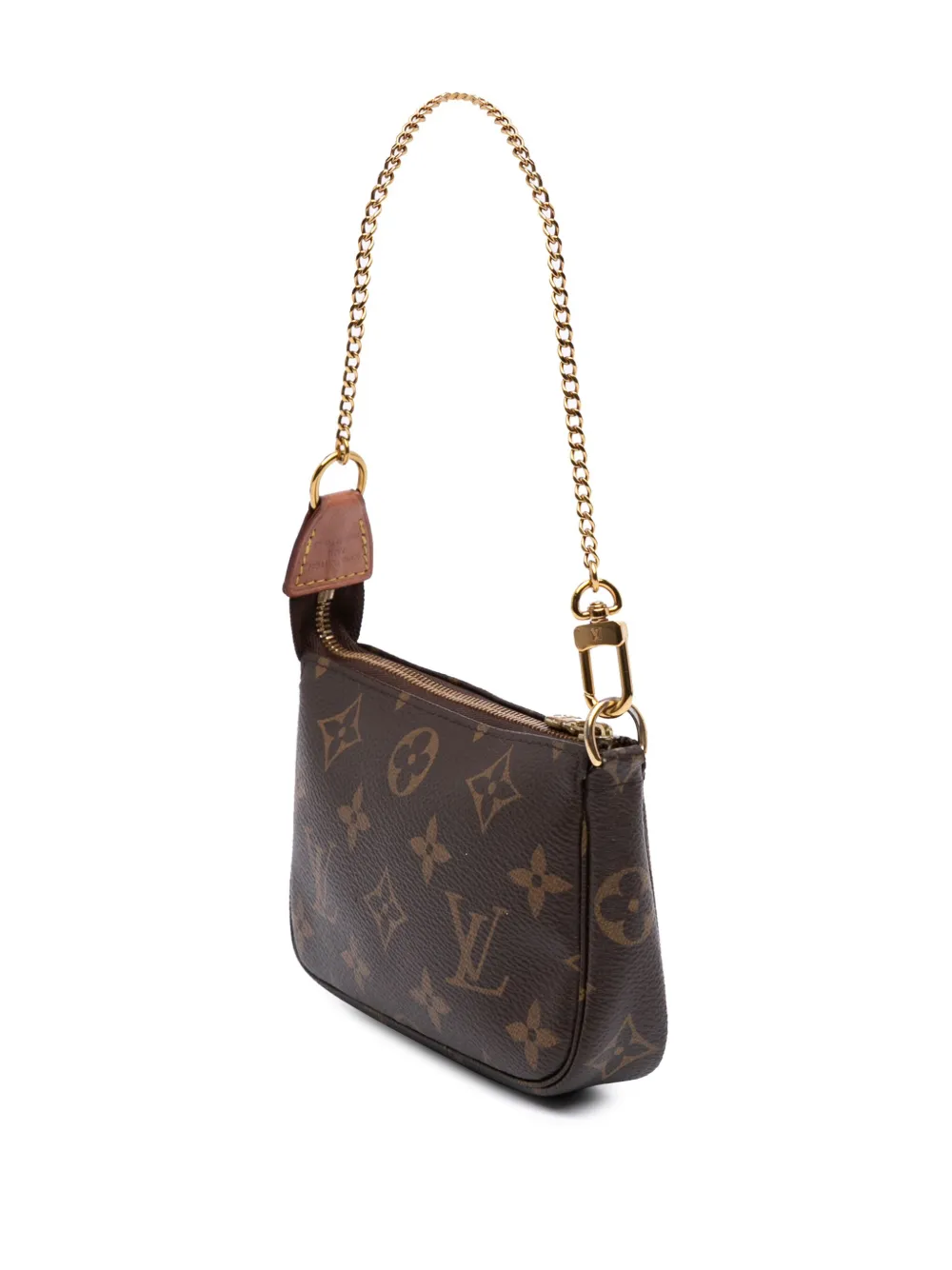 Pre-owned Louis Vuitton 2020 Monogram Mini Pochette Accessoires Handbag In Brown