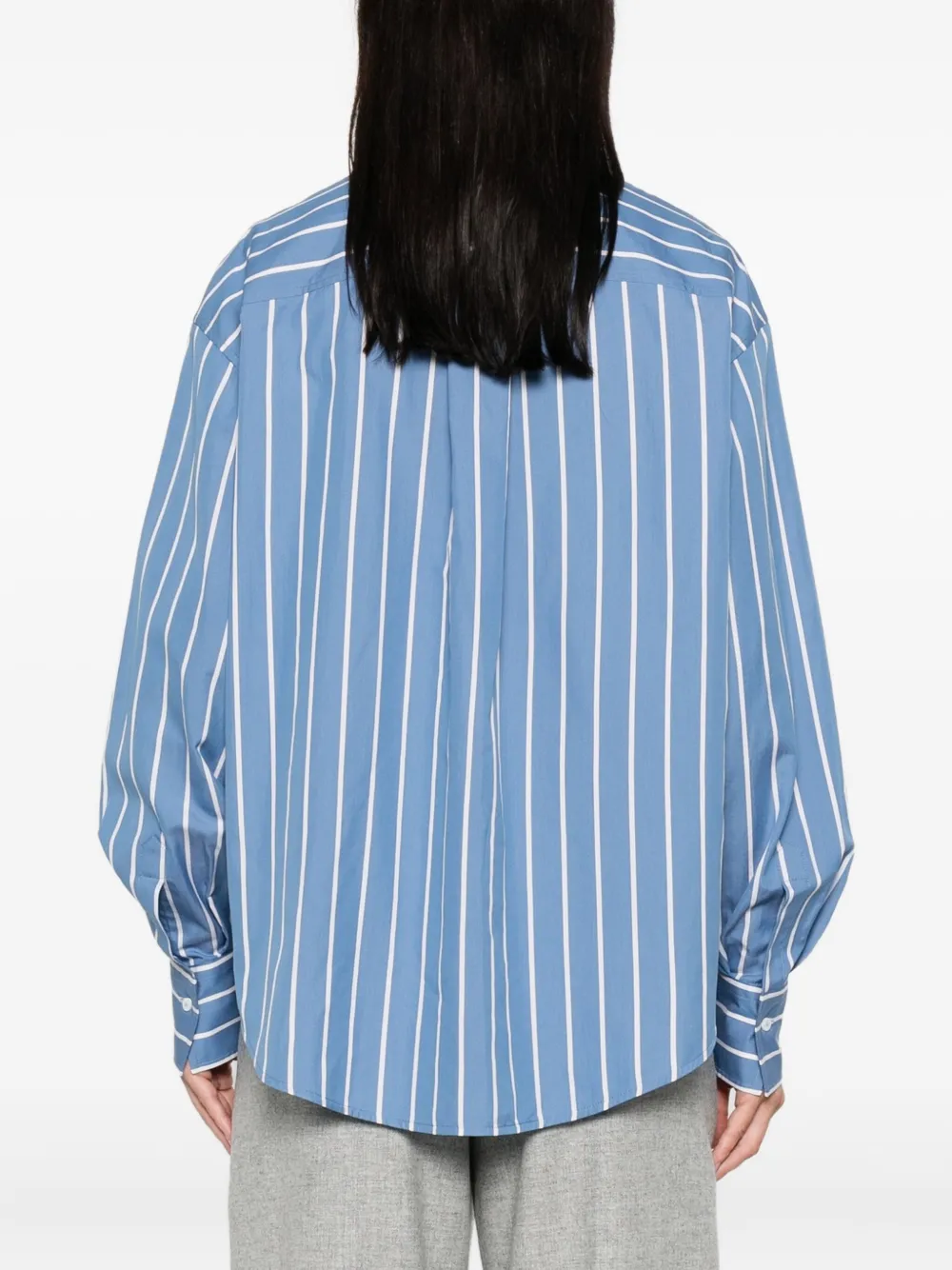Brunello Cucinelli striped shirt Blauw