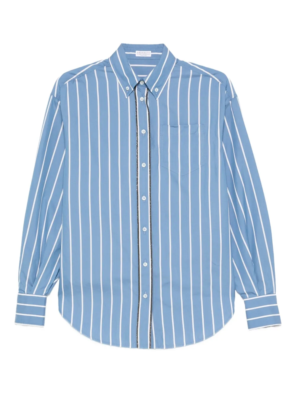 Brunello Cucinelli striped shirt Blauw
