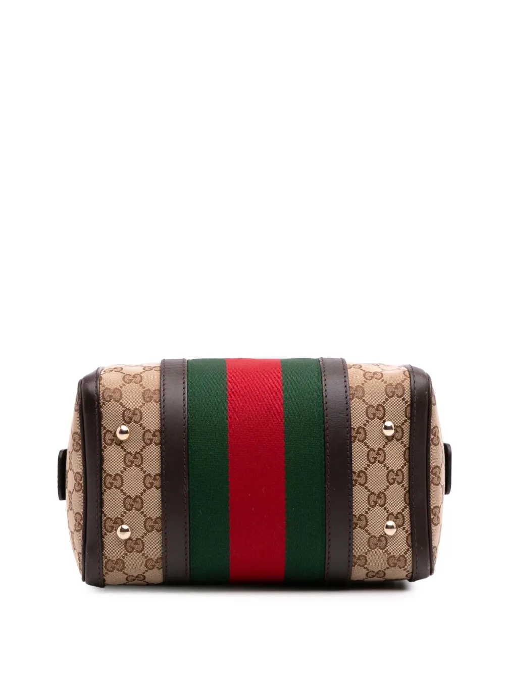 Pre-owned Gucci 2016-2025 Small Gg Canvas Web Joy Boston Bag Satchel