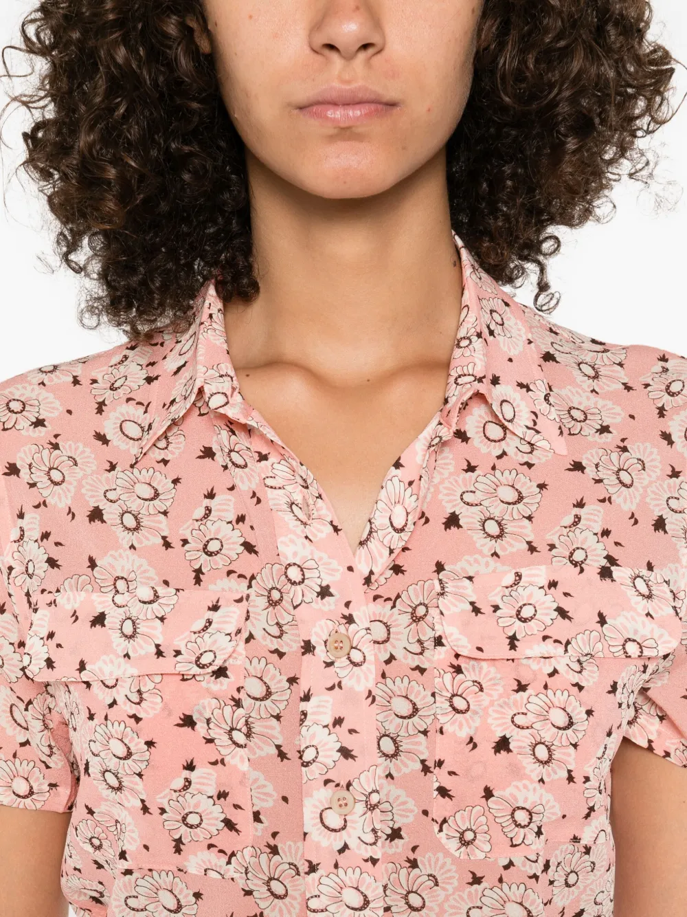 Prada floral-print blouse Roze