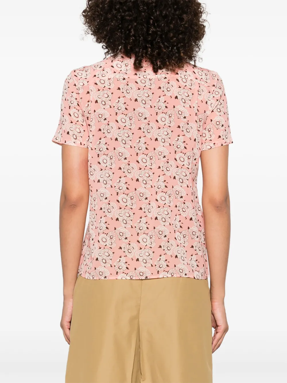 Prada floral-print blouse Roze