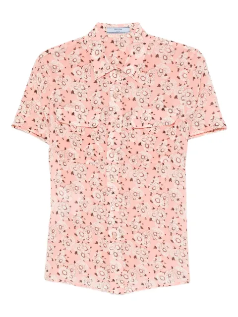 Prada floral-print blouse