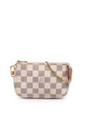 Louis Vuitton Pre-Owned 2019 Damier Azur Mini Pochette Accessoires handbag - White
