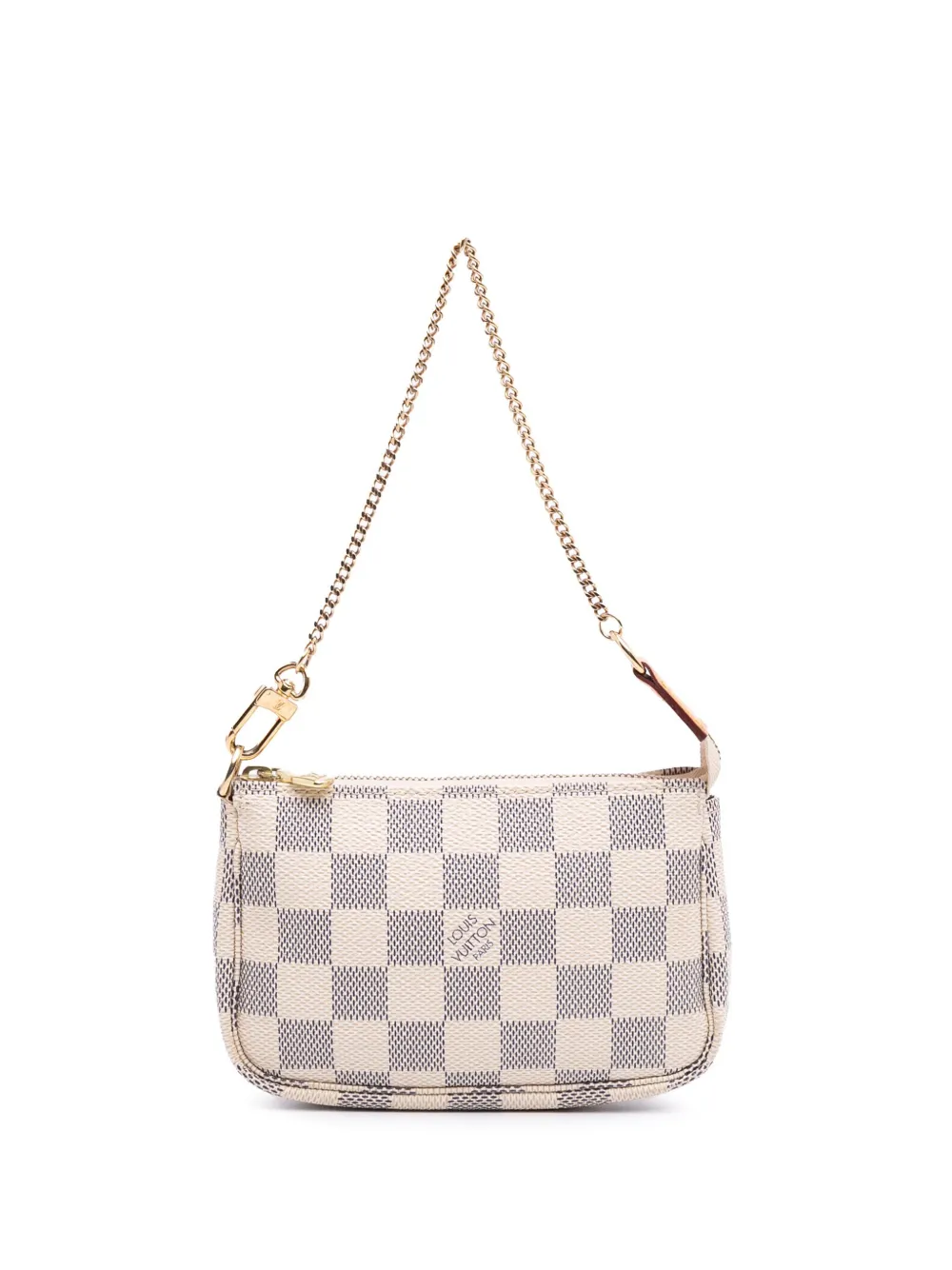 Louis Vuitton Pre-Owned 2010 ダミエ アズール ミニ ポシェット アクセソワール ハンドバッグ - ホワイト Louis Vuitton Pre-Owned 2010 ダミエ アズール ミニ ポシェット アクセソワール ハンドバッグ - ホワイト