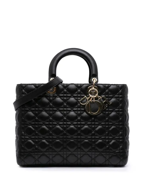 Christian Dior Pre-Owned 2018 Large Lambskin Cannage Lady Dior satchel