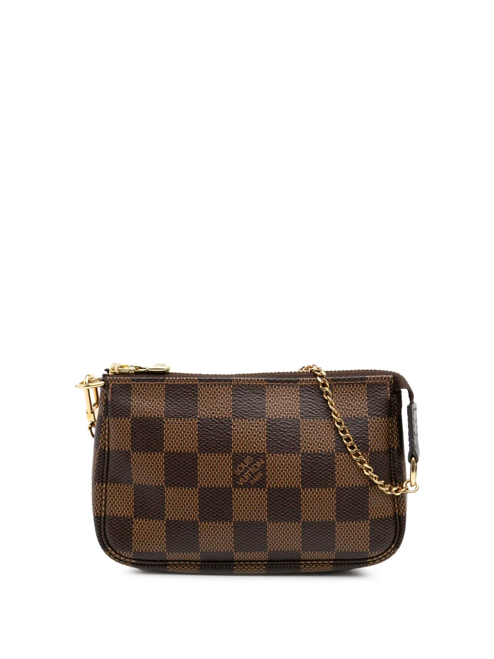 Louis Vuitton Pre-Owned 2018 ダミエ エベヌ ミニ ポシェット アクセソワール ハンドバッグ - ブラウン Louis Vuitton Pre-Owned 2018 ダミエ エベヌ ミニ ポシェット アクセソワール ハンドバッグ - ブラウン