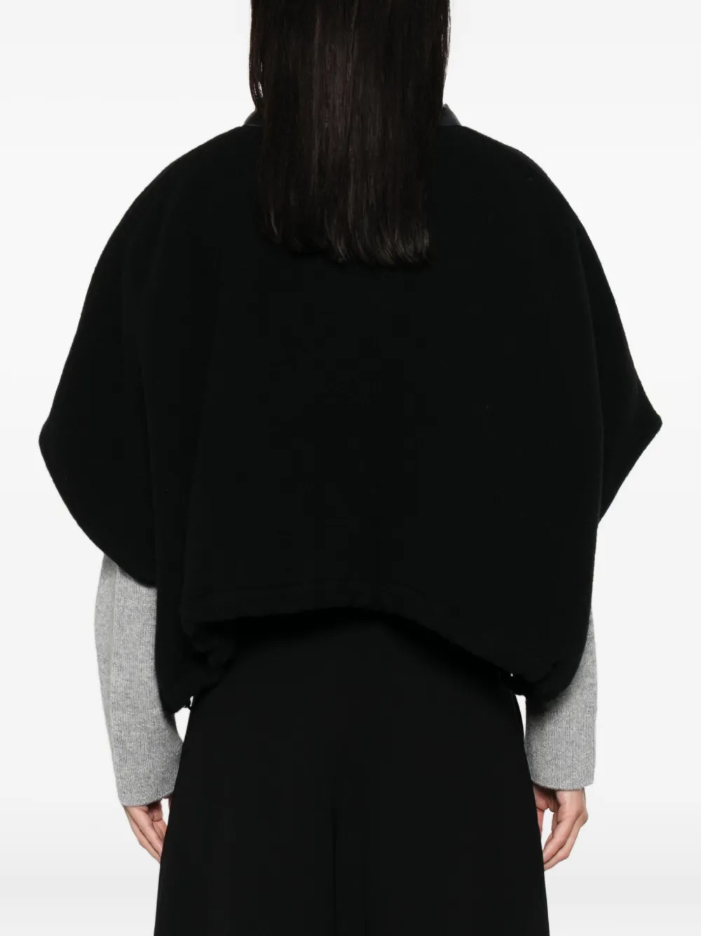Herno Resort short-sleeve poncho Zwart