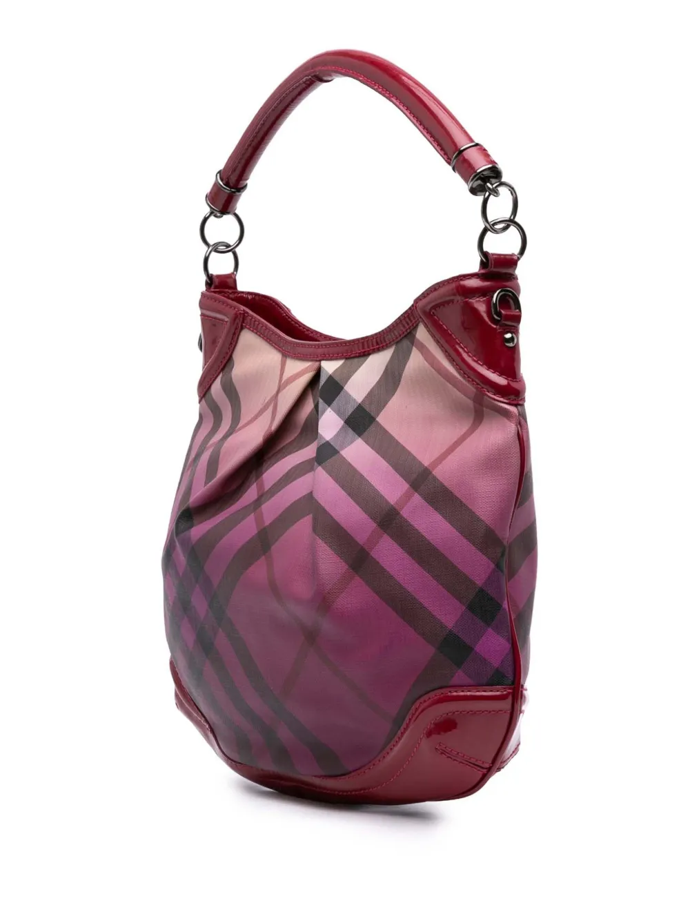 Pre-owned Burberry 2000-2017 Medium Nova Pop Degrade Coated Canvas Craigwell Hobo Satchel