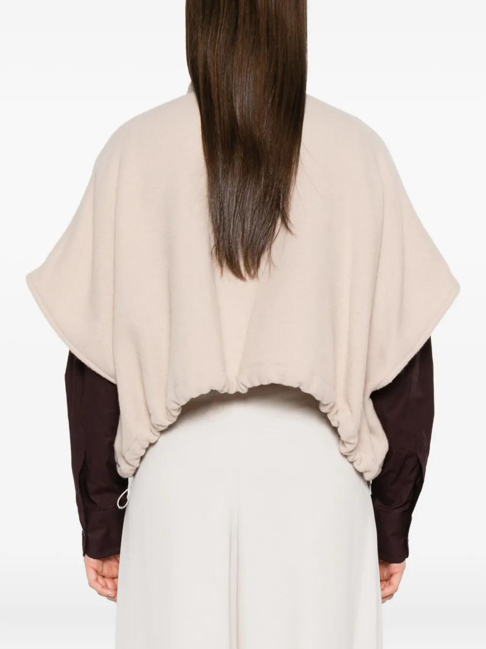 Herno Resort short-sleeve poncho Beige