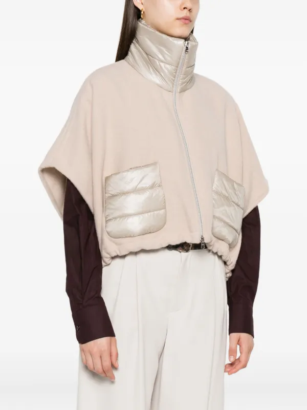 Herno Resort short-sleeve Poncho | Neutrals | FARFETCH