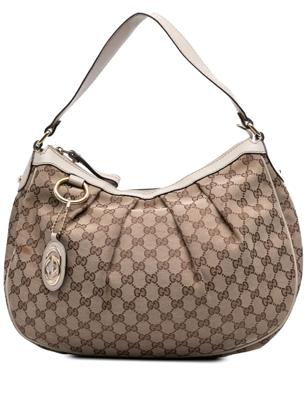 Gucci Pre-Owned 2016-2025 ミディアム GGキャンバス スーキー ショルダーバッグ - ブラウン Gucci Pre-Owned 2016-2025 ミディアム GGキャンバス スーキー ショルダーバッグ - ブラウン