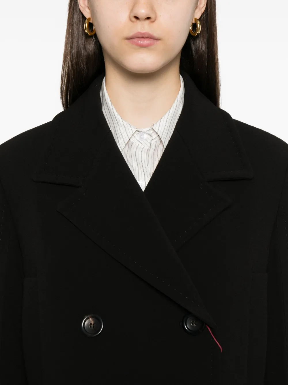 Max Mara double-breasted blazer Zwart