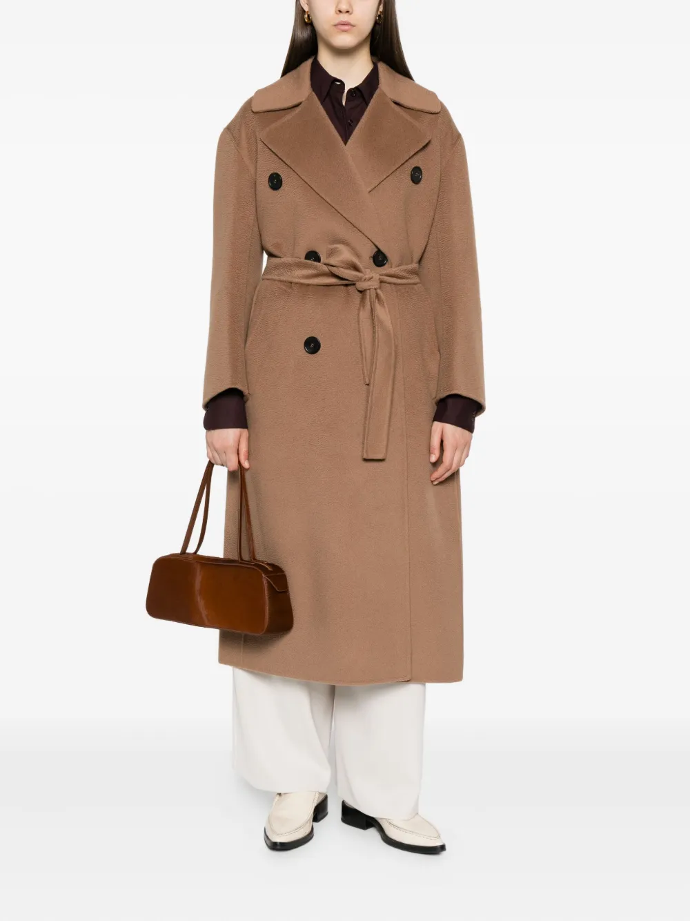 'S Max Mara double-breasted belted coat Bruin