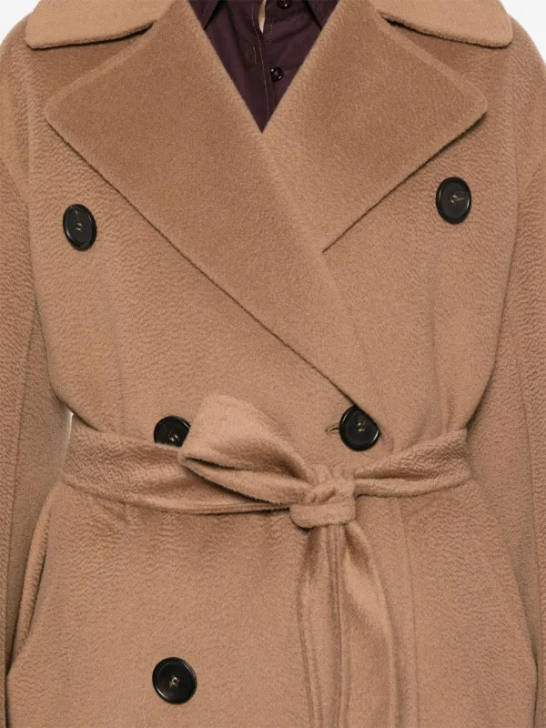 S Max Mara ベルテッド ダブルコート | ブラウン | FARFETCH JP