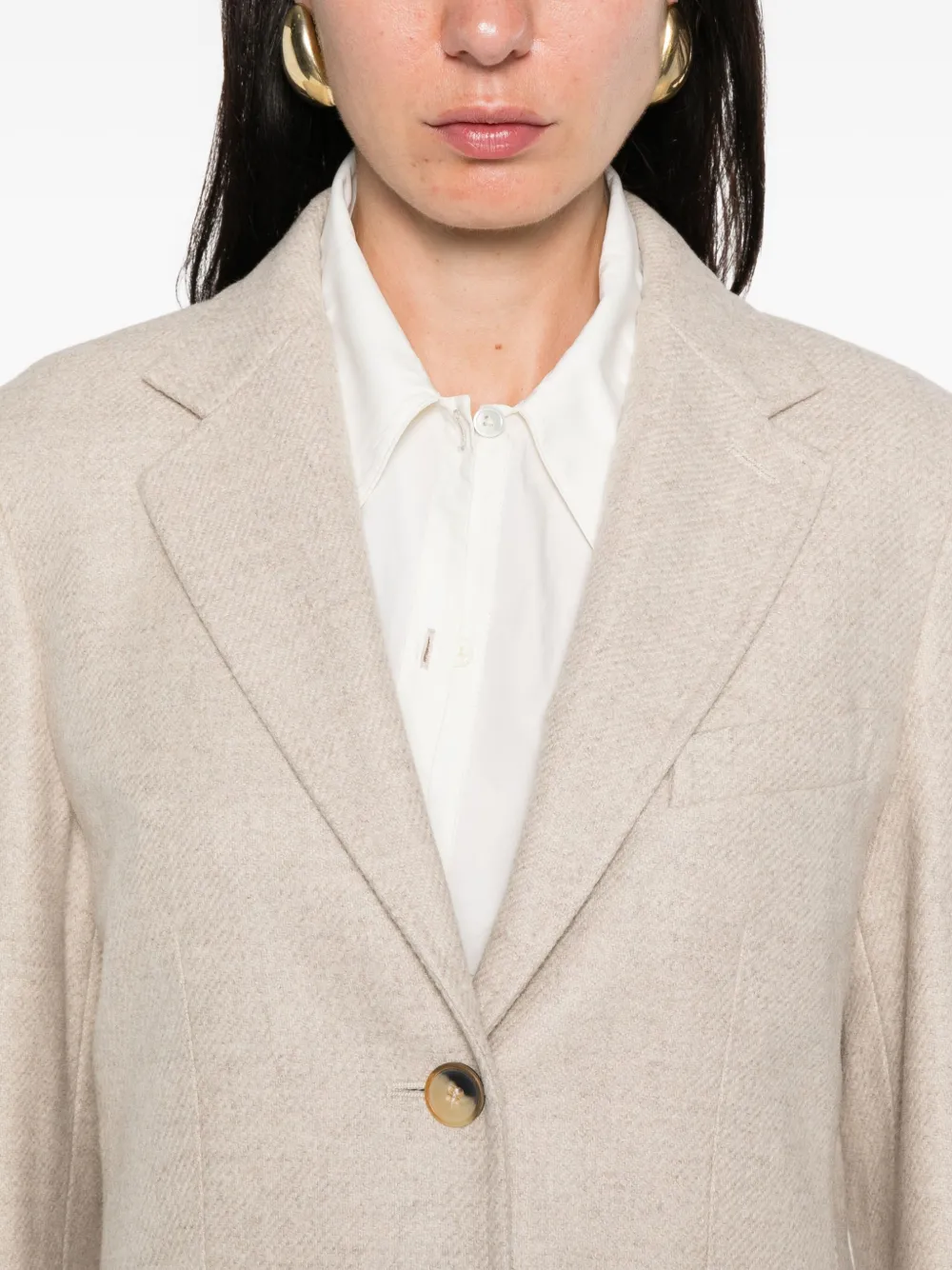 Max Mara single-breasted blazer Beige