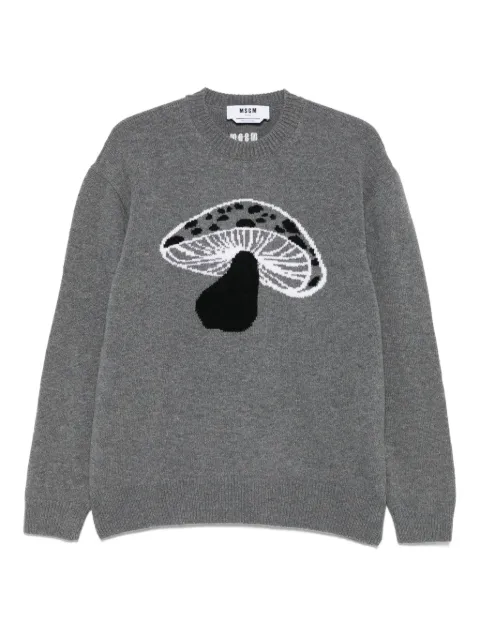 MSGM mushroom-intarsia wool-blend sweater