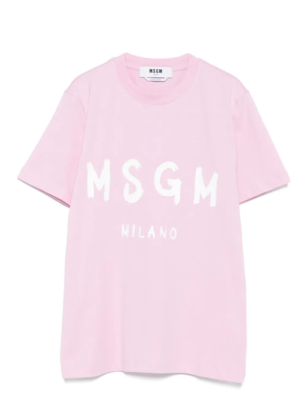 MSGM Katoenen T-shirt met logoprint Roze