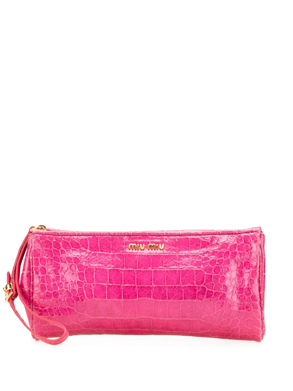 2010-2025 Croc Embossed Patent Wristlet clutch bag