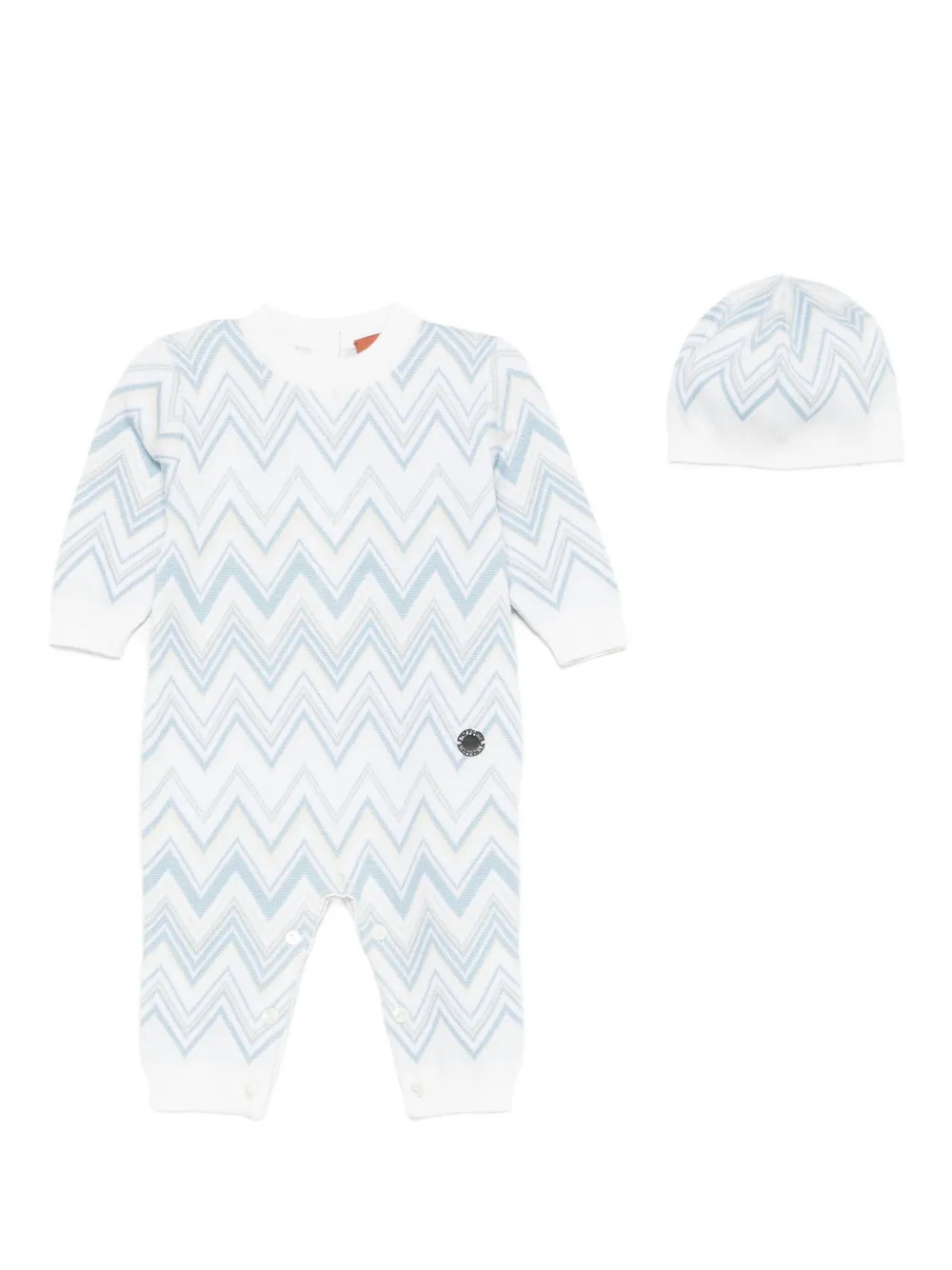 Missoni Kids Romper set met chevron patroon Beige