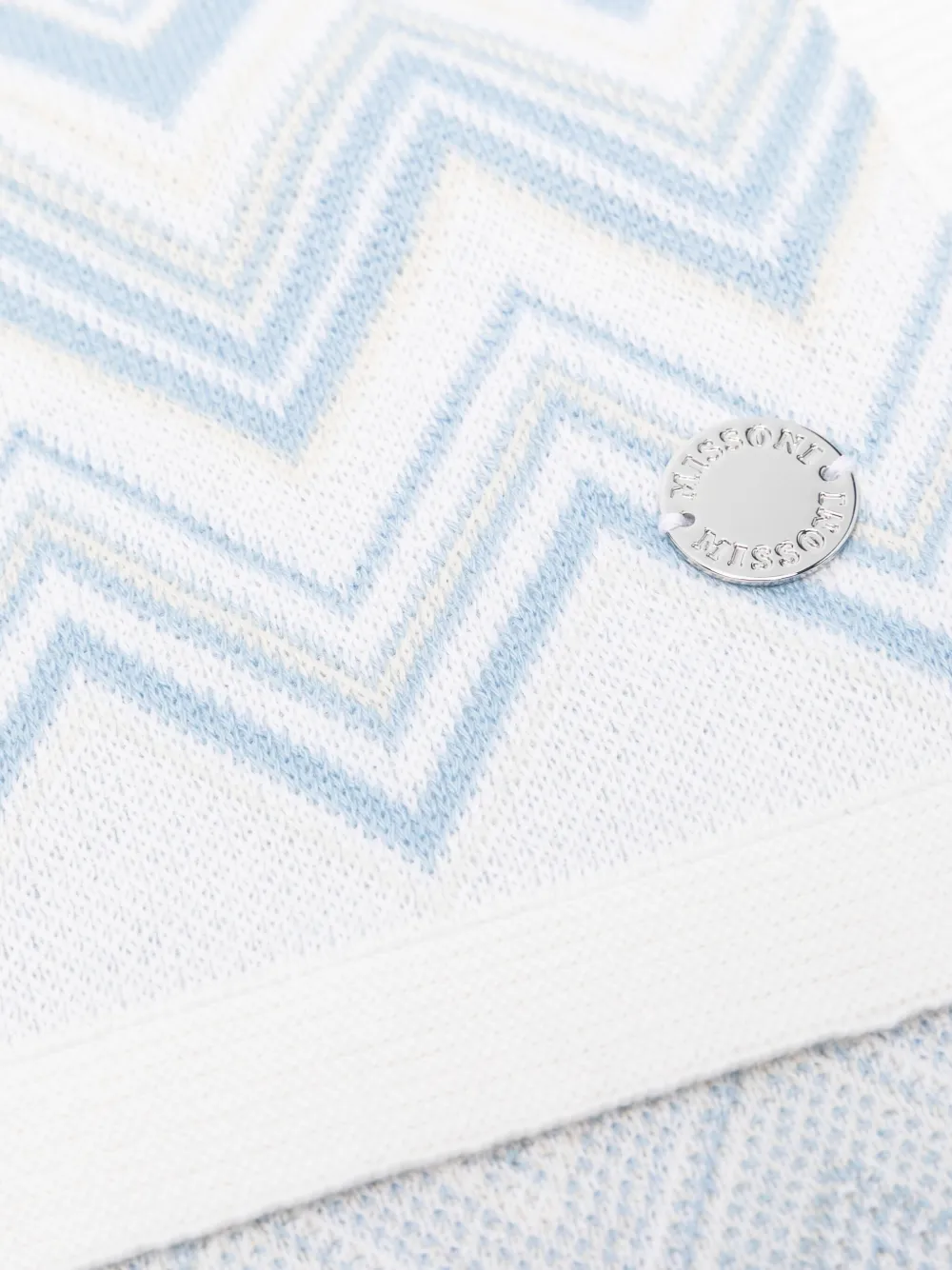 Missoni Kids Deken met zigzag-patroon Blauw