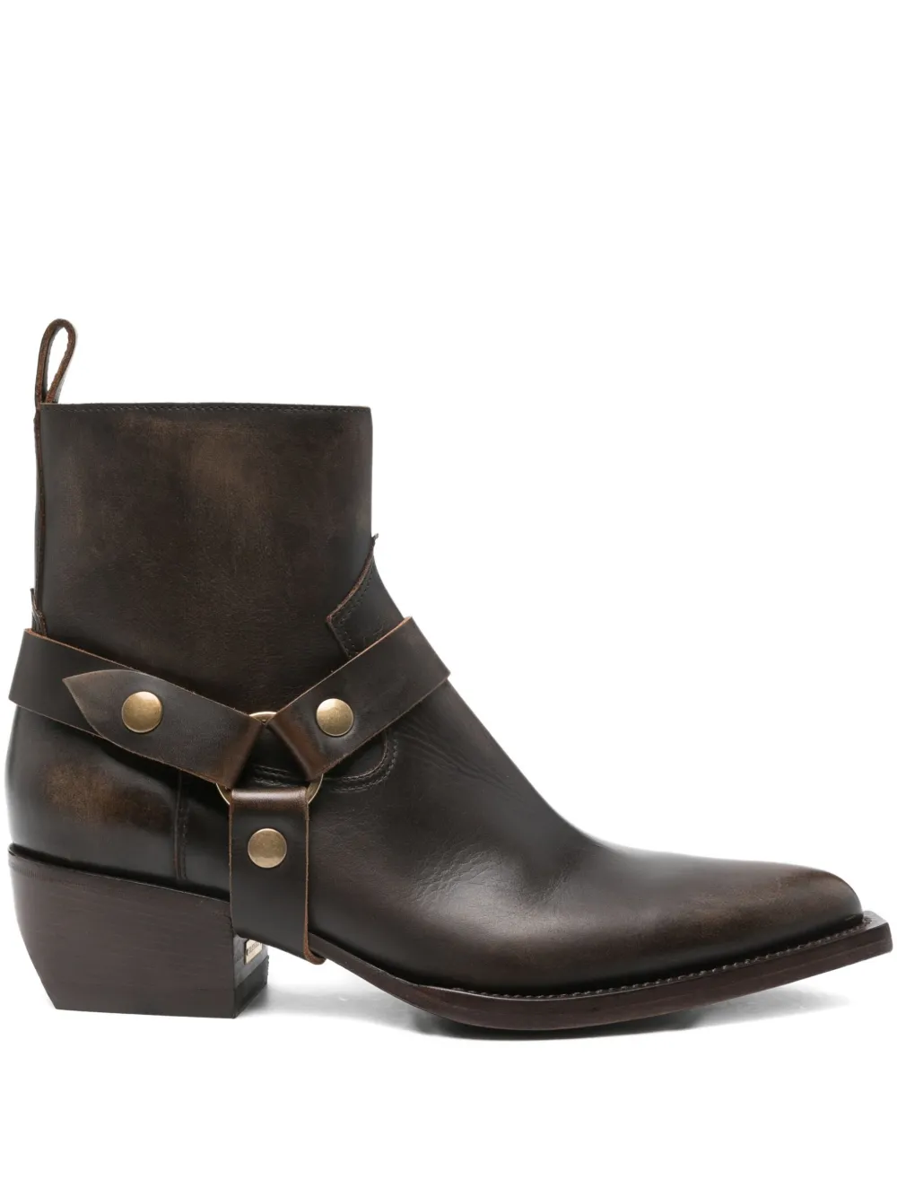 Golden Goose 50mm harness-embellished leather boots Brown