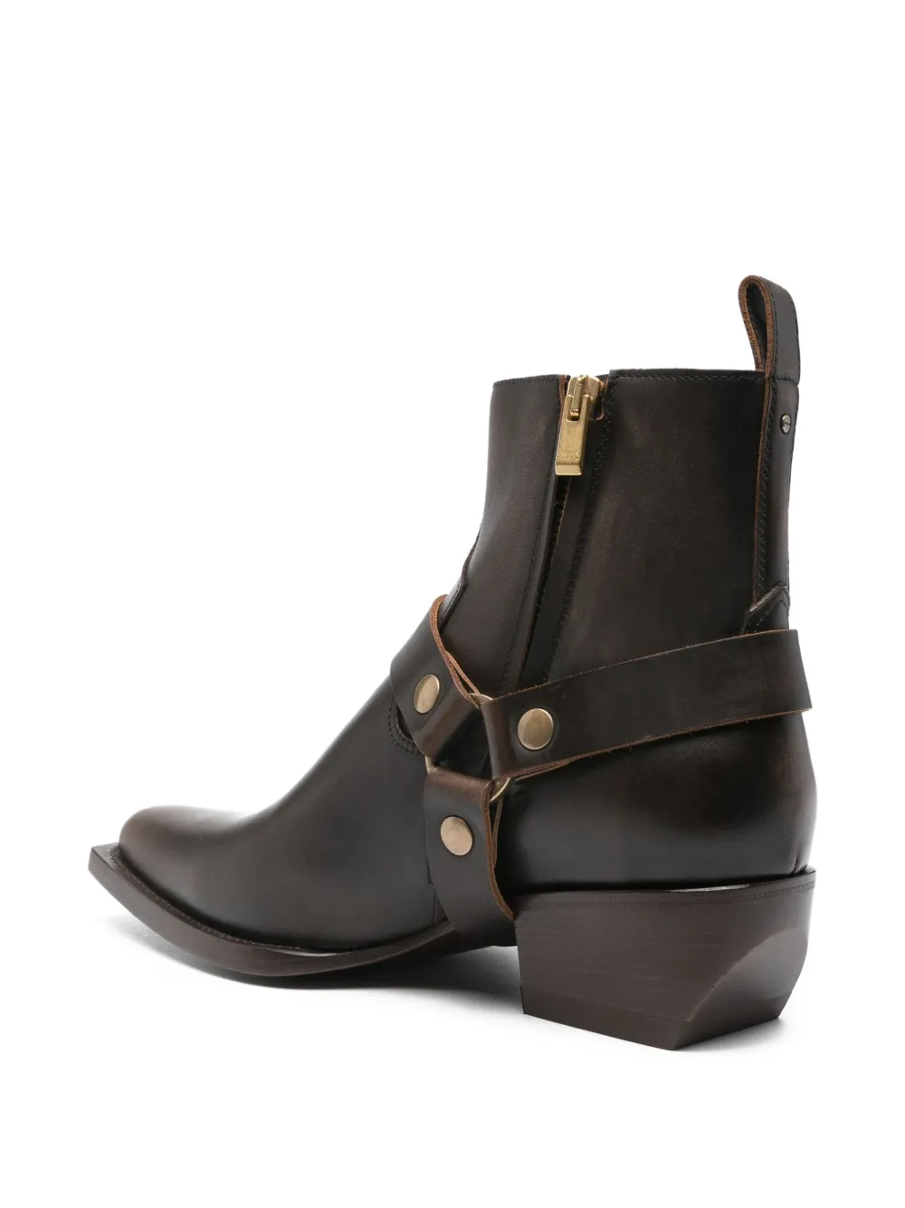 Golden Goose 50mm harness-embellished leather boots Brown
