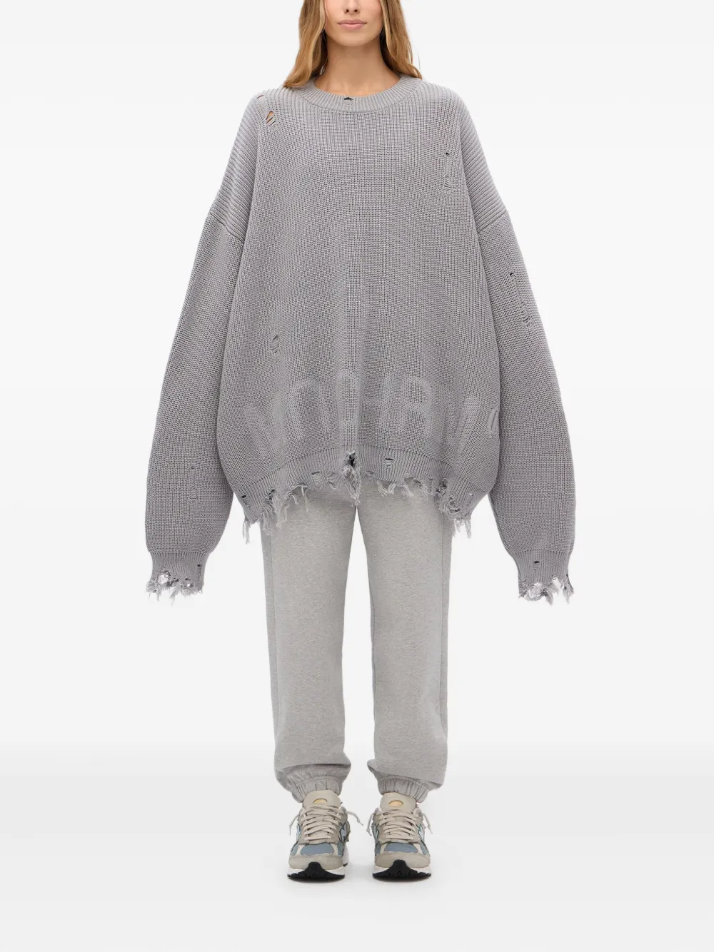 MONOCHROME distressed ribbed sweater | Knitted Sweaters | Image 2