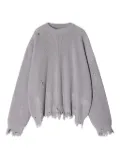 MONOCHROME distressed ribbed sweater - Grey