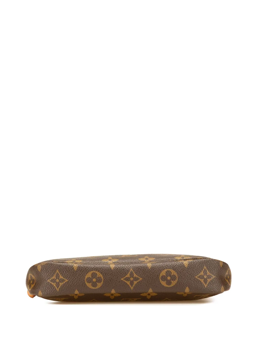 Pre-owned Louis Vuitton 2001 Monogram Pochette Accessoires Shoulder Bag In Brown