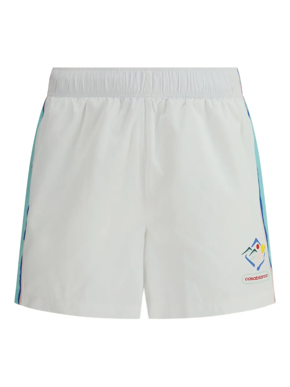Casa Sportif graphic-panel windbreaker shorts