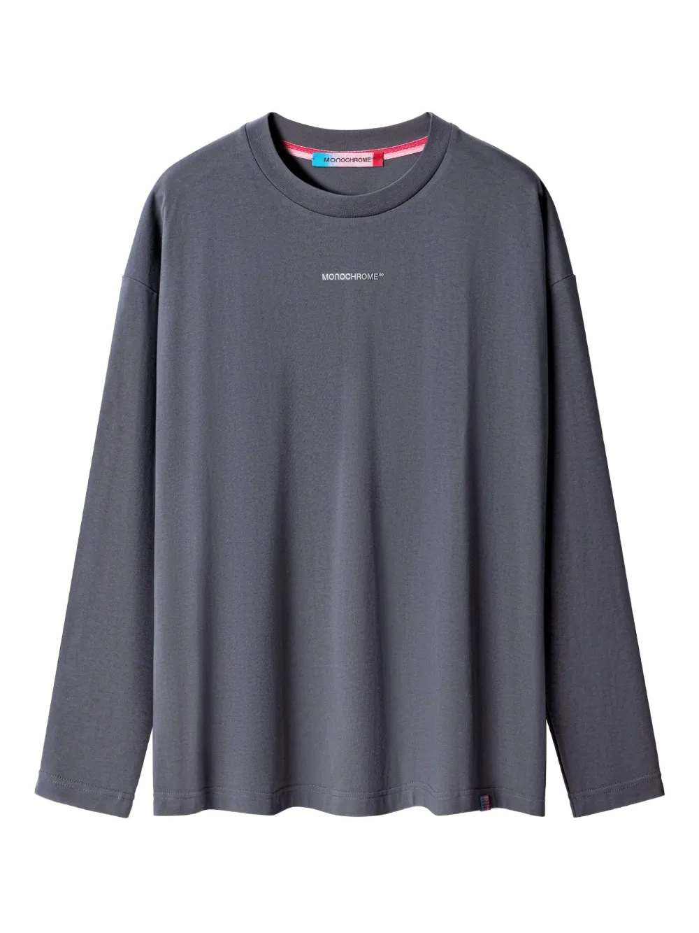 MONOCHROME long-sleeve cotton top | Grey | Image 1