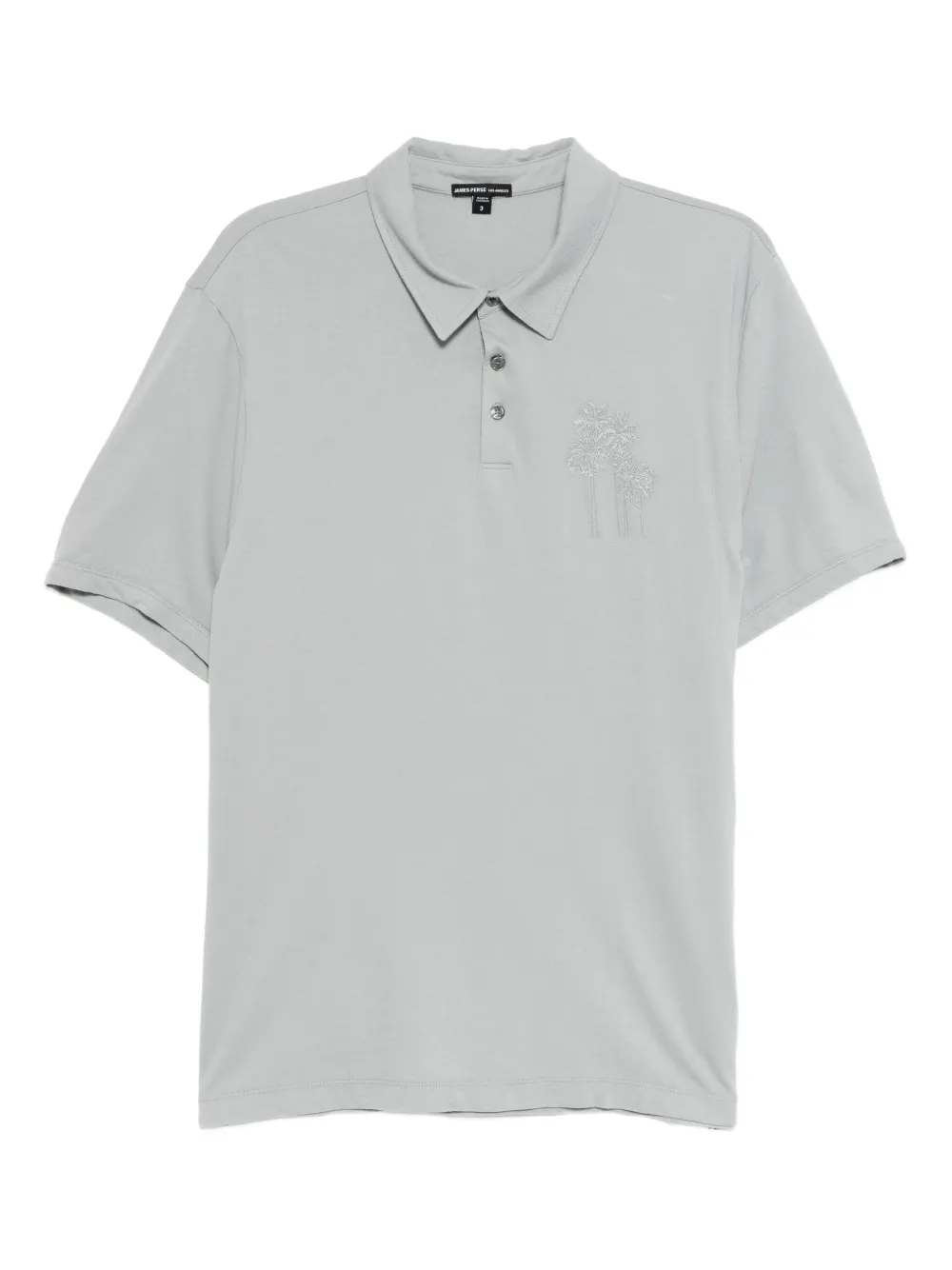 James Perse Poloshirt met geborduurde palmboom Grijs