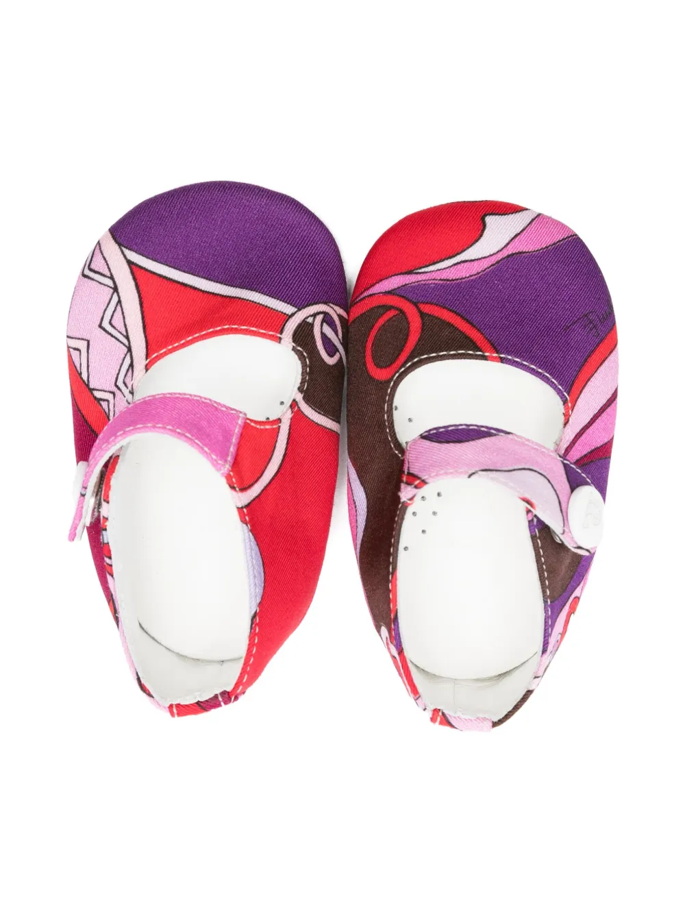 PUCCI Junior abstract-print ballet flats Red