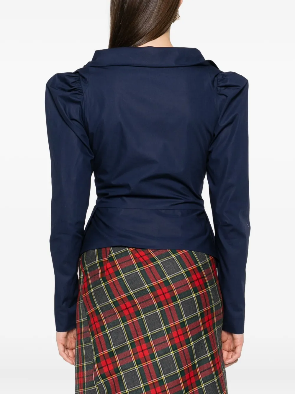 Vivienne Westwood Monday blouse met ruches en knoopdetail Blauw