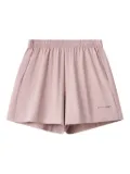 MONOCHROME elasticated-waistband cotton shorts - Pink
