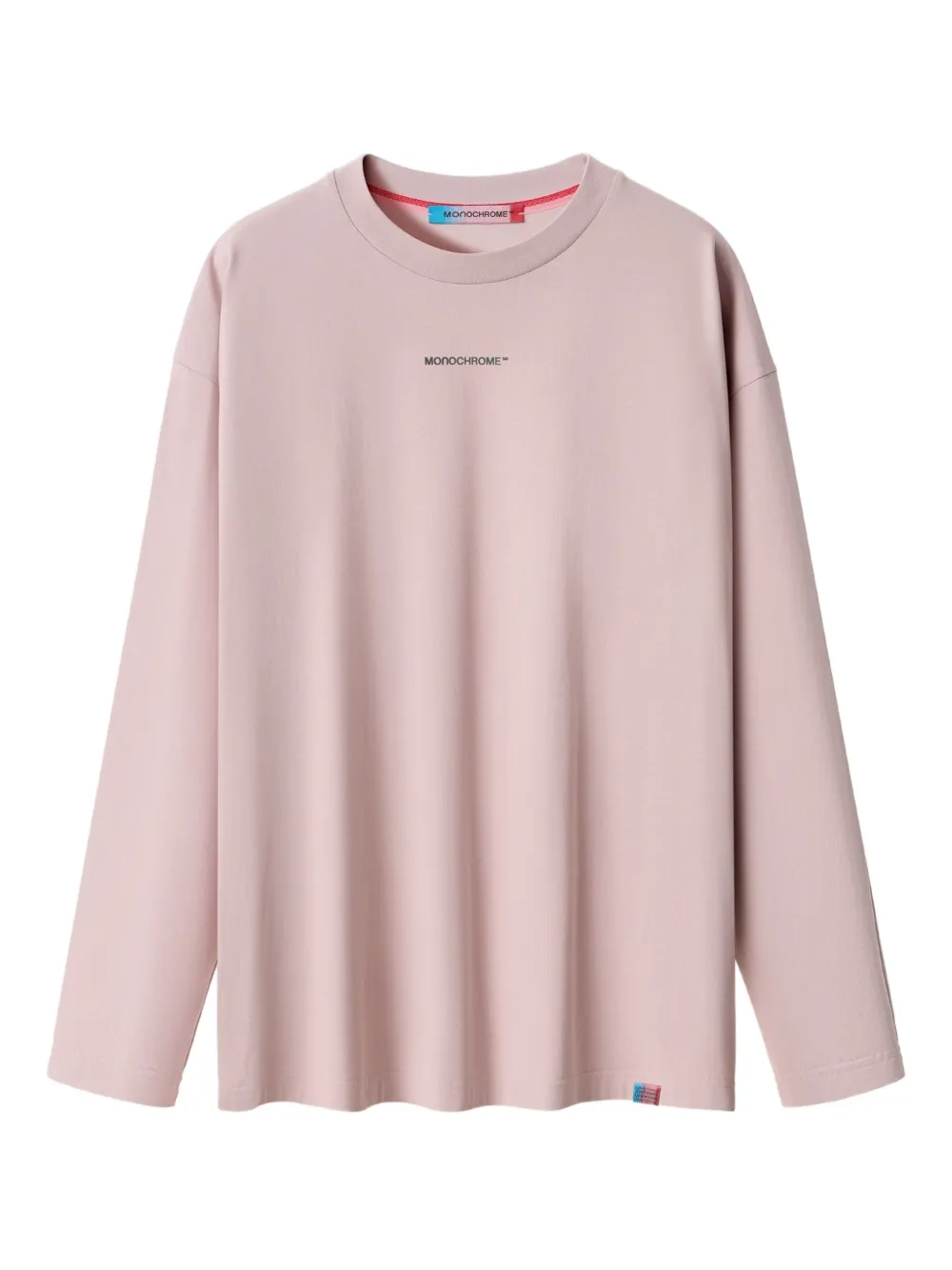 MONOCHROME long-sleeve cotton T-shirt | Pink | Image 1