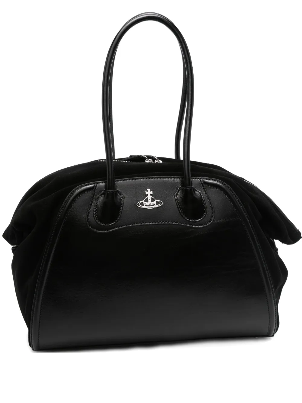 Vivienne Westwood medium Shirley curved top-handle tote bag Zwart