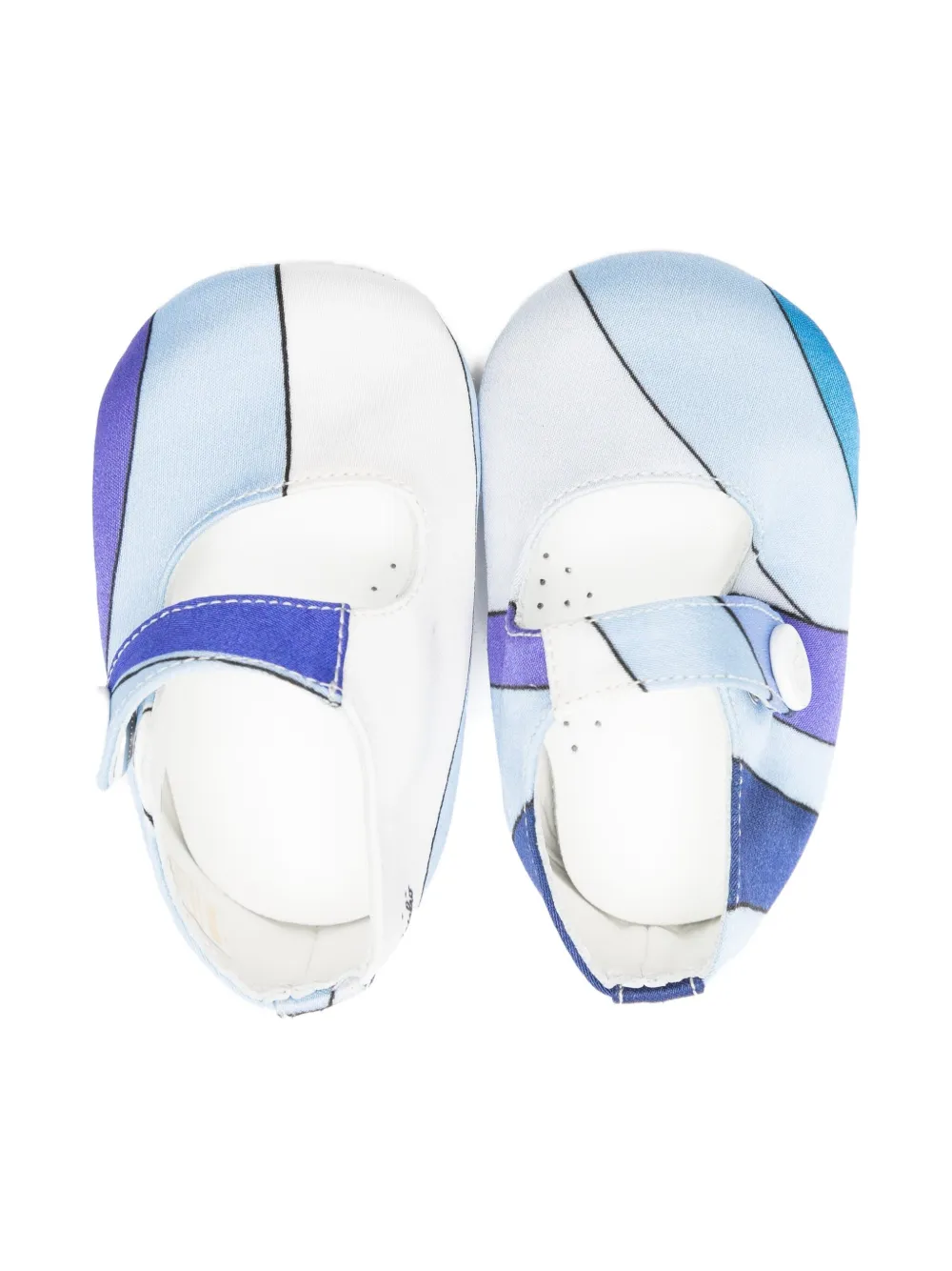 PUCCI Junior abstract-pattern ballet flats Blue