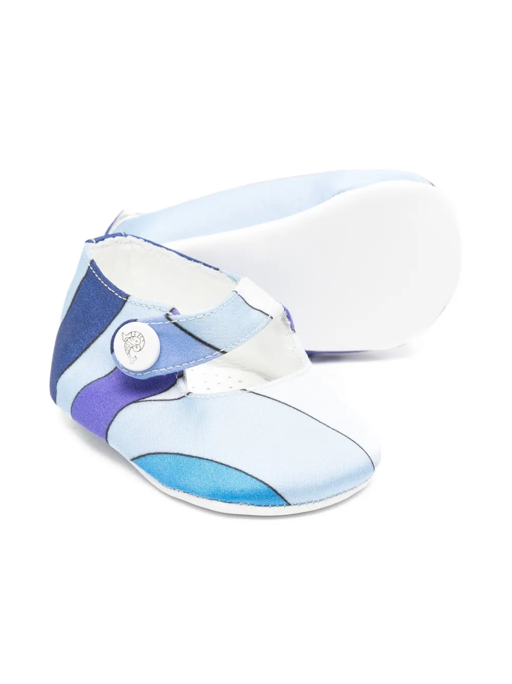 PUCCI Junior abstract-pattern ballet flats Blue