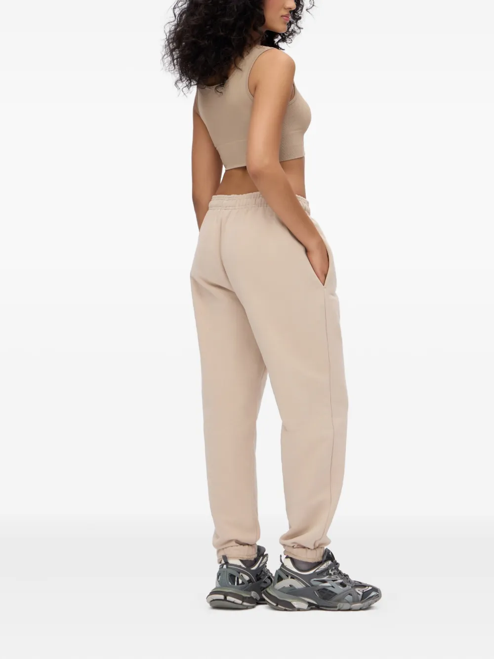 Monochrome Elasticated-cuff Track Pants In Neutral