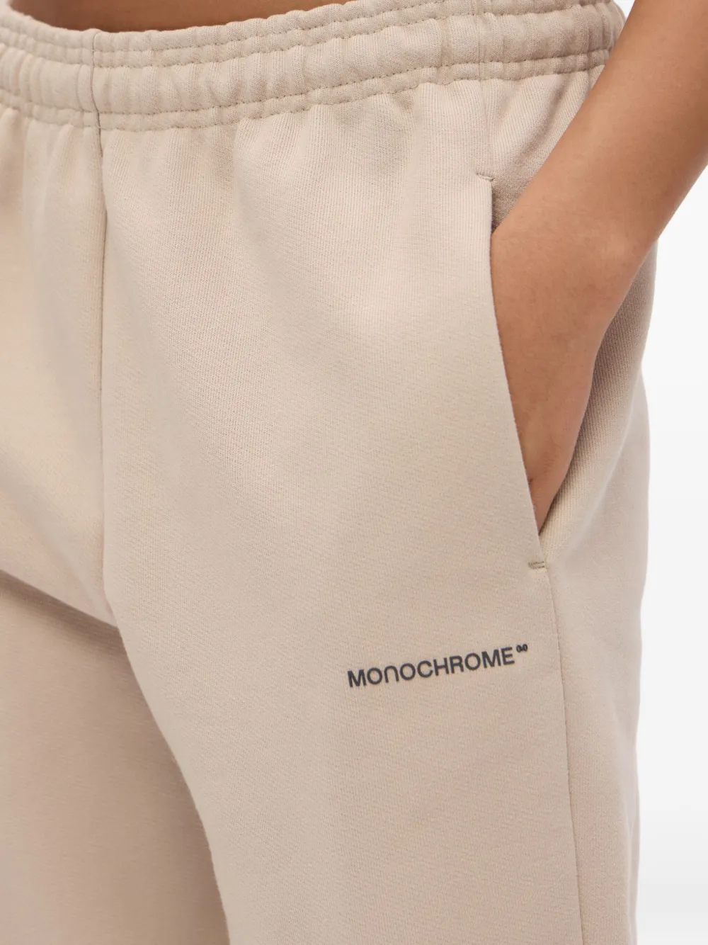 Monochrome Elasticated-cuff Track Pants In Neutral