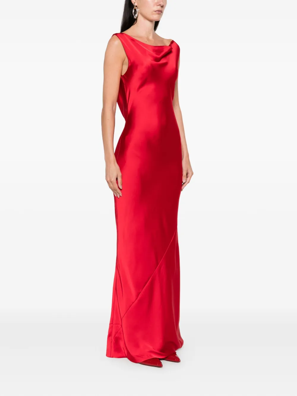 Norma Kamali Maxi-jurk met col Rood