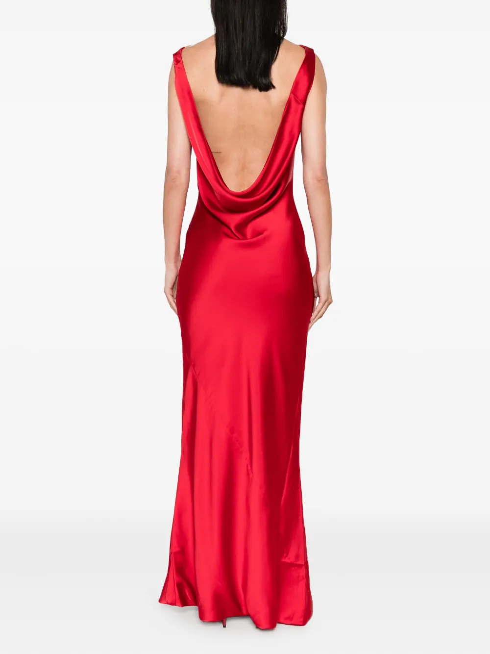 Norma Kamali Maxi-jurk met col Rood