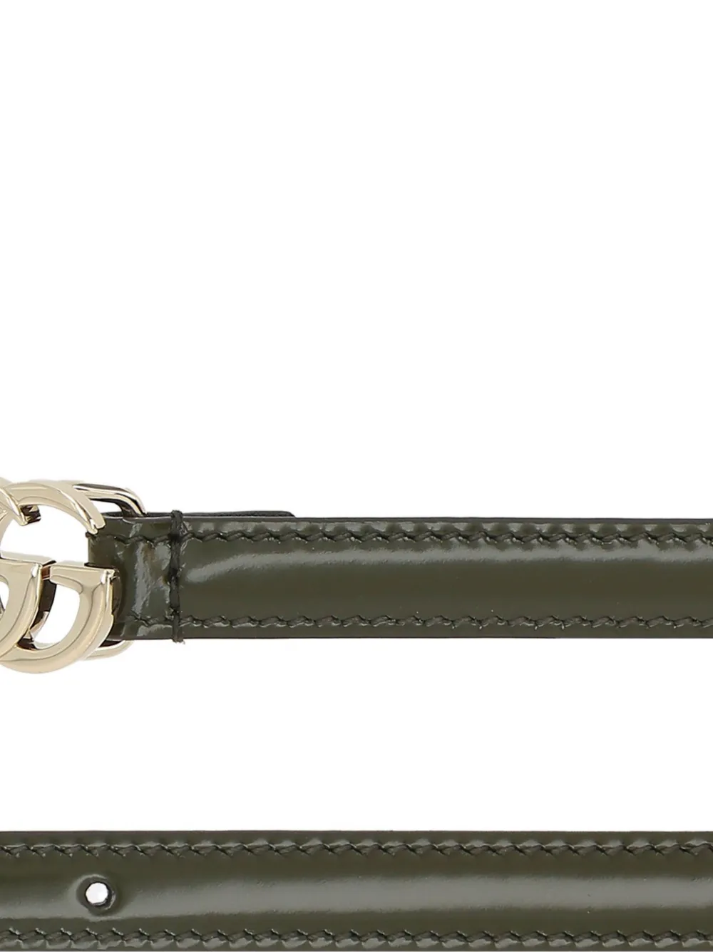Gucci Double G buckle leather belt Groen