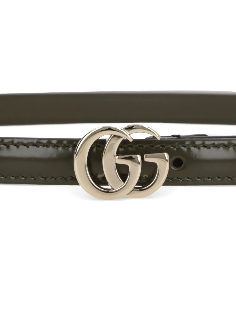 Gucci Double G buckle leather belt Groen
